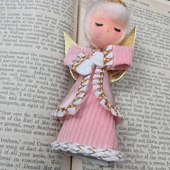Vintage Pink Angel Ornament - Picture 6 of 9